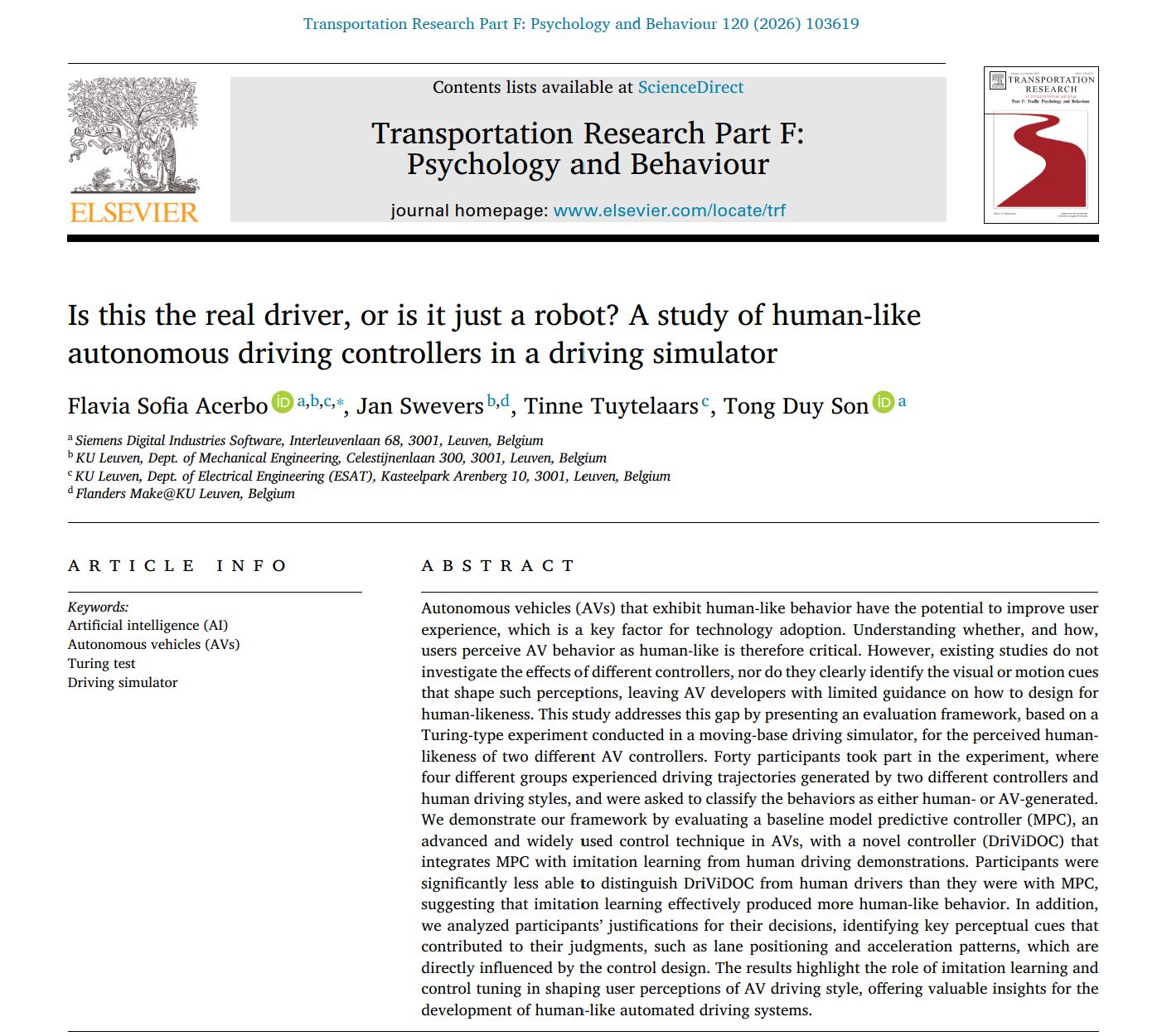 [Paper] Is this the real driver, or is it just a robot?